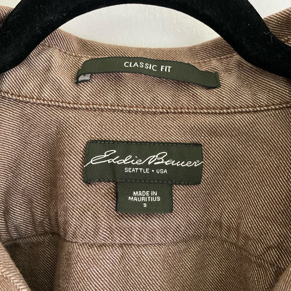 Eddie Bauer Brown Classic Fit Button Down Shirt - Picture 3 of 3